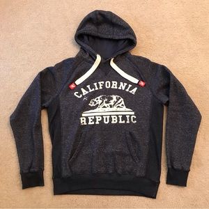 San Francisco City Wear California Hoodie Sweatshirt Adult  Large Blue Fleece